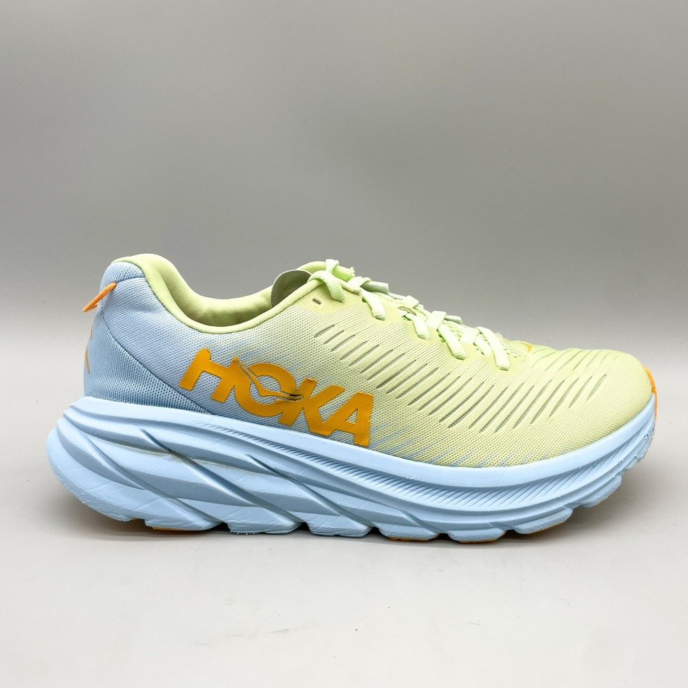 Hoka One One Womens 8.5B Rincon 3 Running Shoes Blue Lime Green Gorpcore Pastel